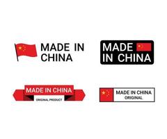 Labels of Made in China vector