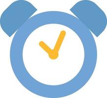 Blue alarm clock, illustration, vector, on a white background. vector