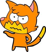 Vector fox character in cartoon style