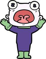 Vector alien character in cartoon style