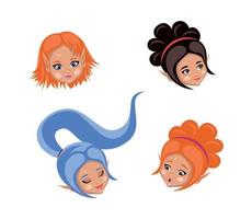 Set of Fairy Avatars vector