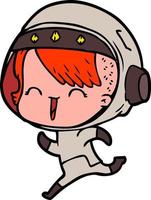 Vector astronaut character in cartoon style