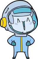 Vector astronaut character in cartoon style