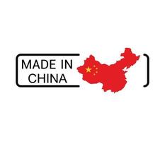 Labels of Made in China vector