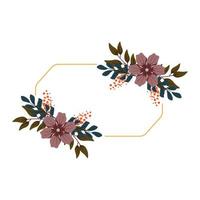 Frame with flower vector