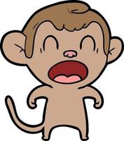 Vector monkey character in cartoon style