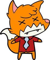 Vector fox character in cartoon style