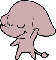 Vector elephant character in cartoon style