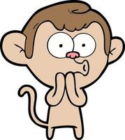 Vector monkey character in cartoon style