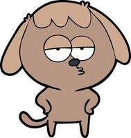 personaje de perro vectorial en estilo de dibujos animados vector