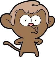 Vector monkey character in cartoon style