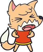 Vector fox character in cartoon style