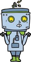 Vector robot character in cartoon style