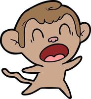 Vector monkey character in cartoon style