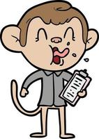 Vector monkey character in cartoon style