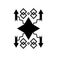 Black Ethnic Geometric Pattern vector