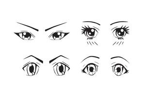 Eyes Expression Set vector