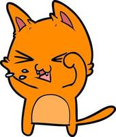 Vector cat character in cartoon style