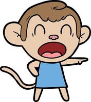 Vector monkey character in cartoon style