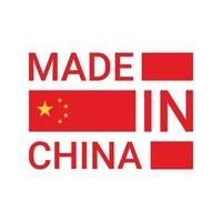 Labels of Made in China vector