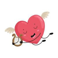Illustrations with loving heart vector