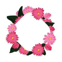 Vector illustration of Floral frame