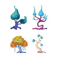 Fantasy Trees Set vector