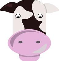 Cows head, illustration, vector on white background.