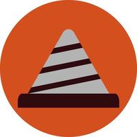 Construction cone, illustration, vector, on a white background. vector