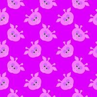 Violet giraffe, seamless pattern on purple background. vector