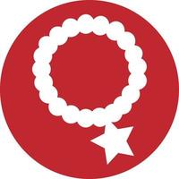 Bracelet with star, illustration, on a white background. vector