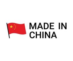 Labels of Made in China vector