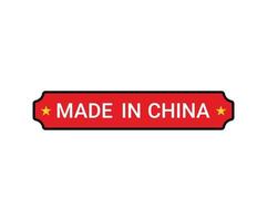 Labels of Made in China vector