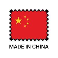 Labels of Made in China vector