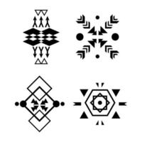 Set of Black Ethnic Geometric Patterns vector