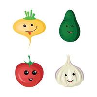 Set of Fruits, Vegetables and Berries vector