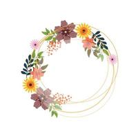 Frame with flower vector