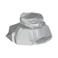 ilustración vectorial de piedra 3d vector