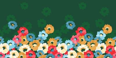 Floral seamless border. Vector design for paper, cover, fabric, interior decor and other use