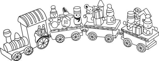 página para colorear de navidad para niños y adultos. feliz navidad arte lineal.