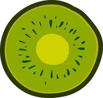 Kiwi sliced, illustration, vector on white background.