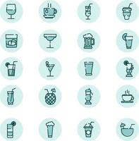 Alcoholic drinks, illustration, vector on a white background.