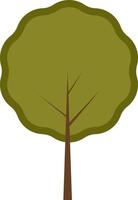 Green round tree, illustration, on a white background. vector