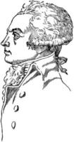 Robespierre, vintage illustration vector