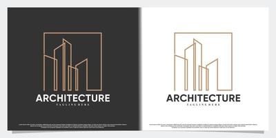 diseño de logotipo de icono de arquitectura con vector premium de concepto moderno