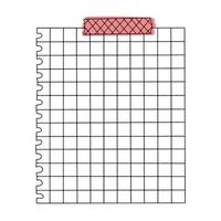 Doodle hand drawn memo note or reminder vector illustration. Simple square paper sheet. Cute design for journal.