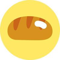 Loaf of bread, illustration, vector on a white background.