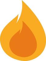 Burning fire, illustration, vector on white background.