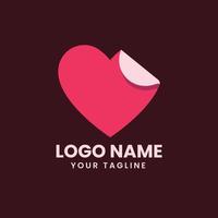 diseño de logotipo de vector creativo de amor