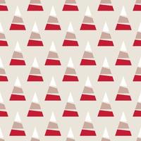 Seamless pattern of winter forest with pine trees. Isolated beige background. Design for fabric, wrapping paper, wallpaper, scrapbook. Celebration of New Year, Christmas or Winter holidays. vector